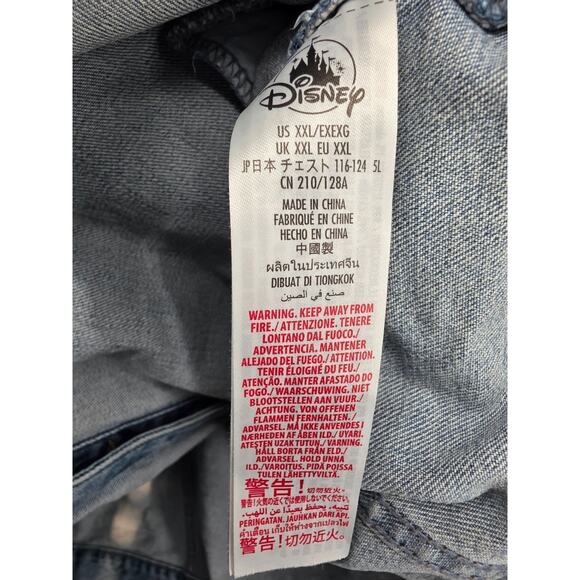 Disney Parks Mickey Mouse Denim Jean Jacket THE ONE AND ONLY XXL - Picture 5 of 10